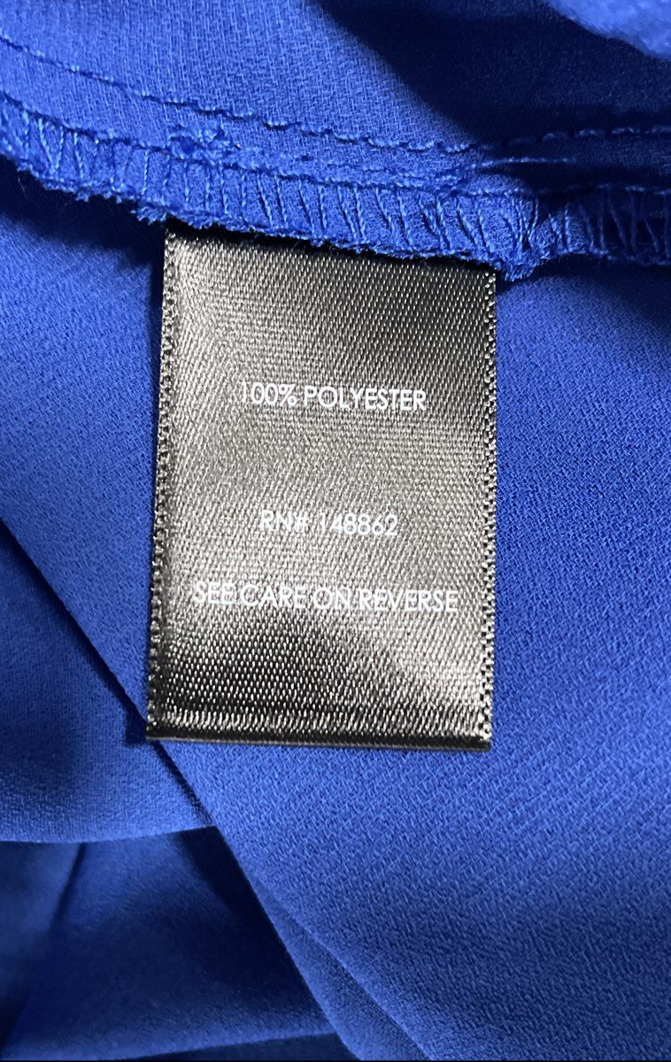 Torrid Women's Royal Blue Georgette Tie Front Peplum Blouse Size 3 3X NWT