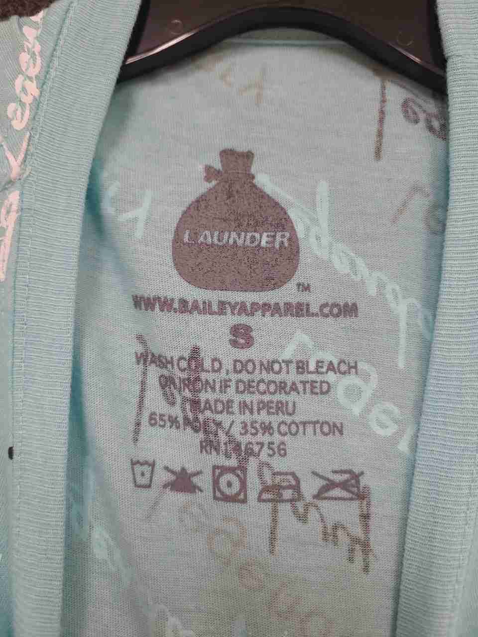 Launder Men's Legendary Bear Graphic T-Shirt Light Blue Bailey Apparel Sz S