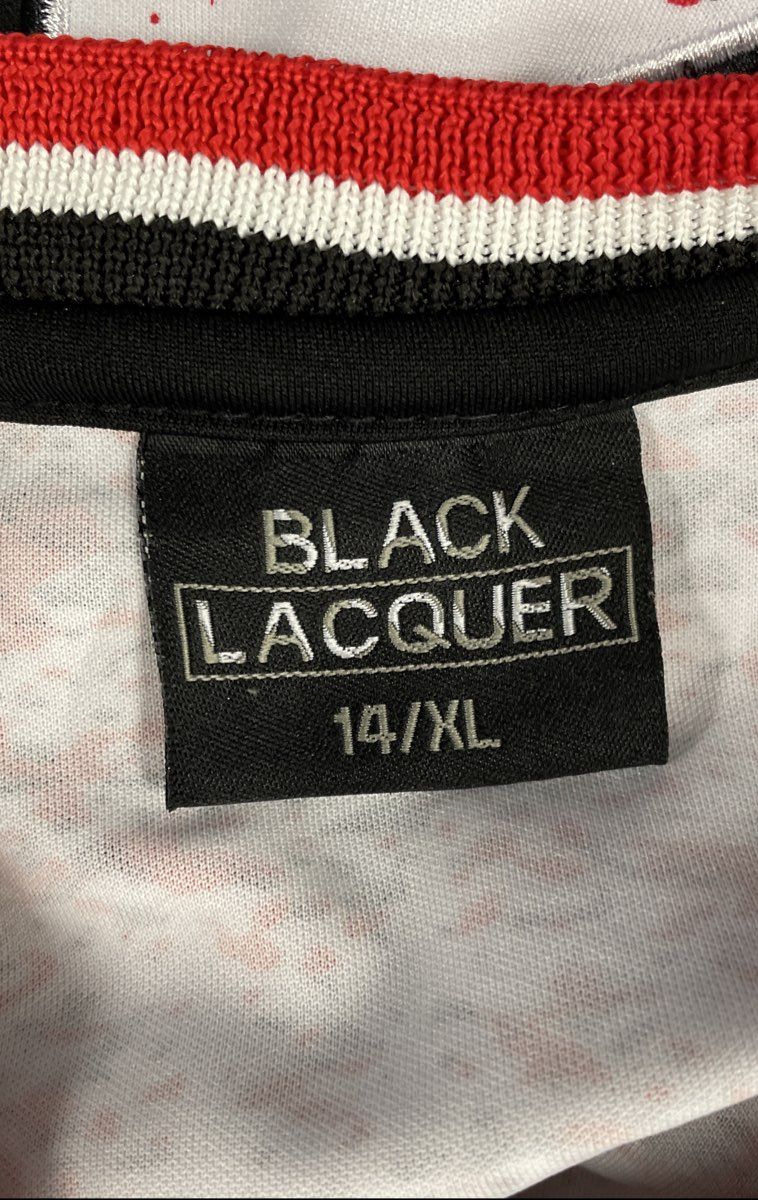 Black Lacquer Boys' White Splatter Jersey Hometown 23 Legendary Sz 14/XL