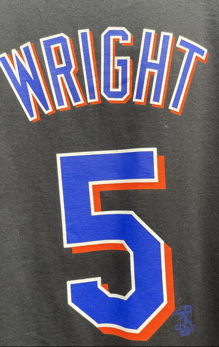 Majestic Men's New York Mets David Wright #5 Black MLB T-Shirt Size XL