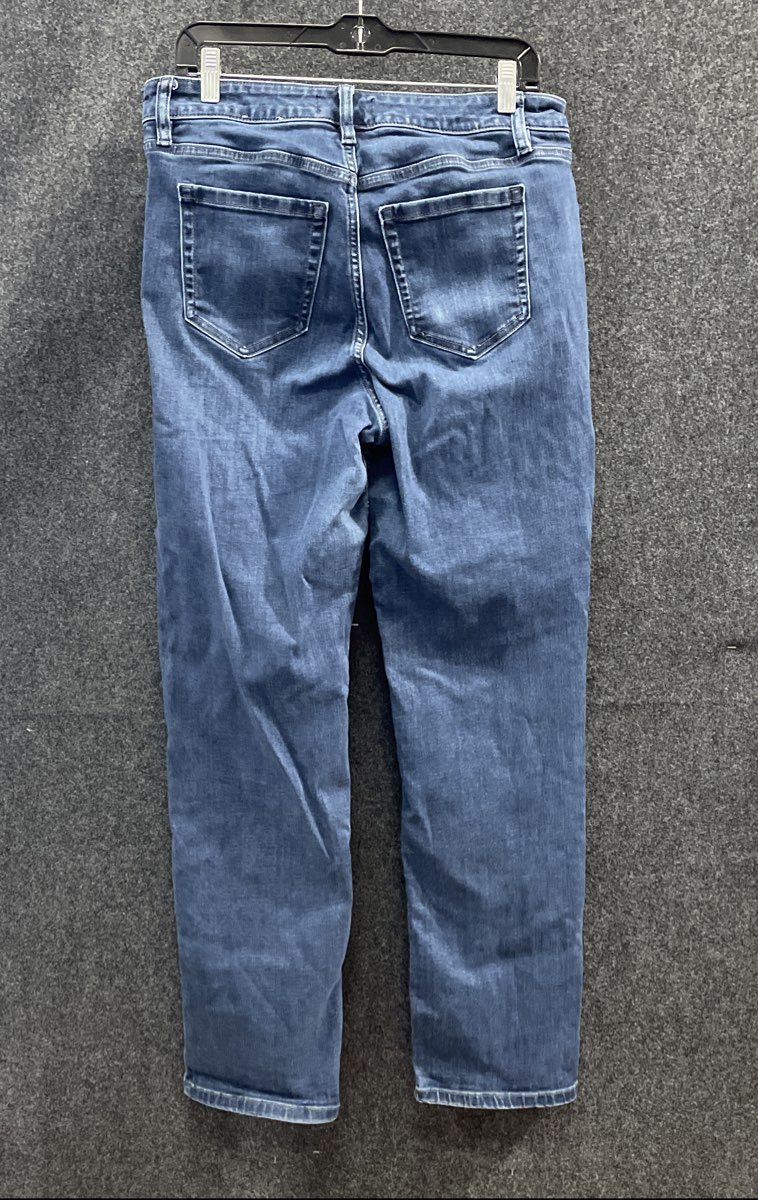 Lane Bryant Women's Blue Medium Wash Straight Leg Repreve Stretch Jeans Sz 12