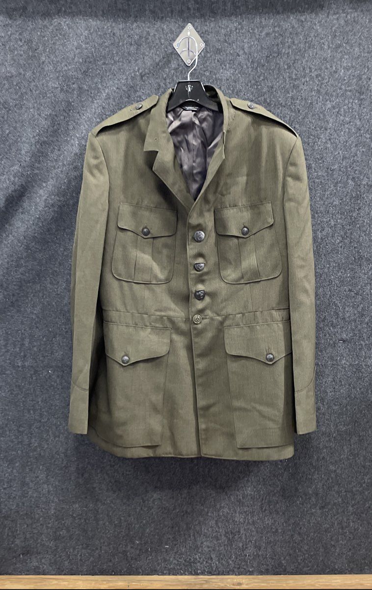 Vintage 90s Ippoliti Men's Green Military Field Blazer Jacket USA Sz 47L 39W