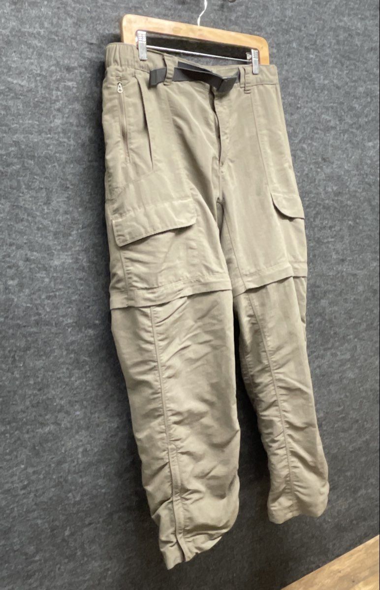 The North Face Men's Tan Convertible Cargo Hiking Pants Zip Off Sz M Short