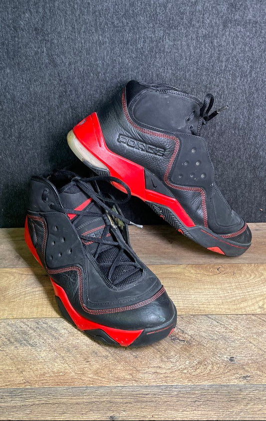Nike Air Max Power Force Black Red Basketball Shoes Men's Size 12