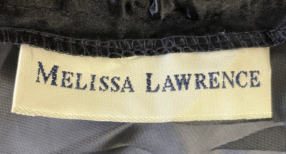 Melissa Lawrence Women's Skirts Lot 2 Black Cream Vintage 90s Satin A-Line Sz 6