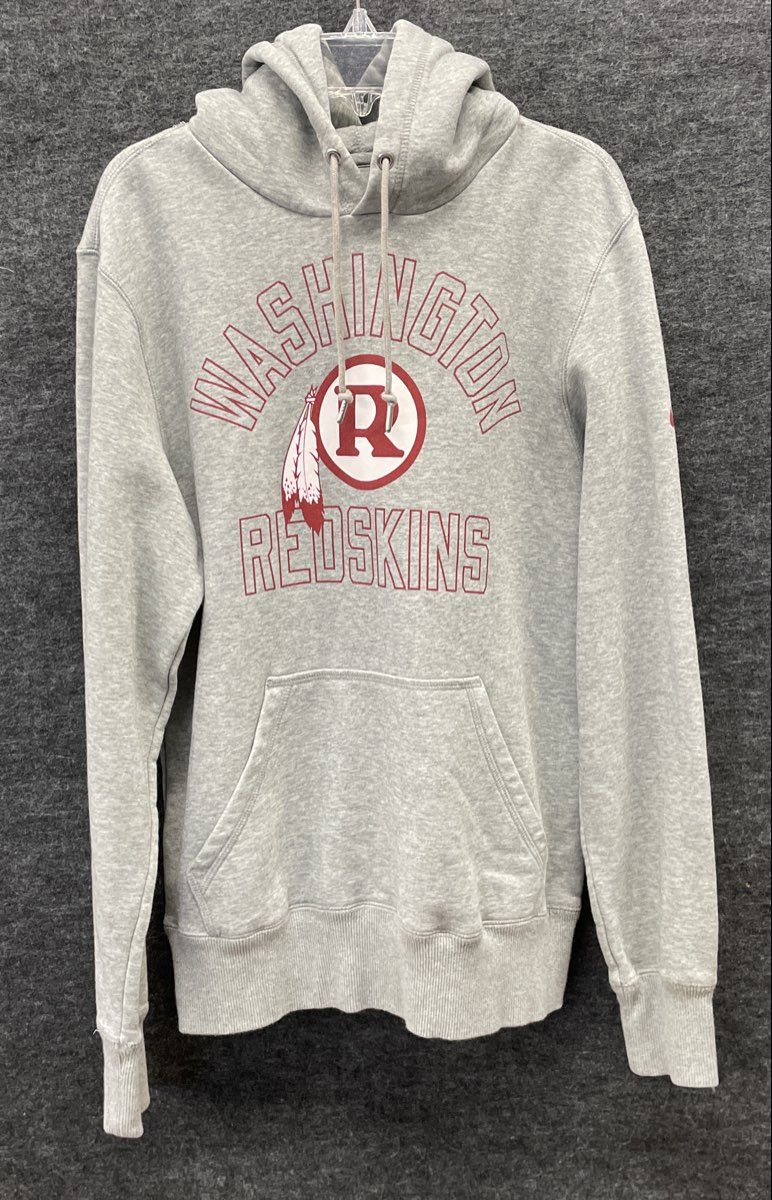 Nike Men's Washington Redskins Heather Gray Graphic Fleece Pullover Hoodie Sz S