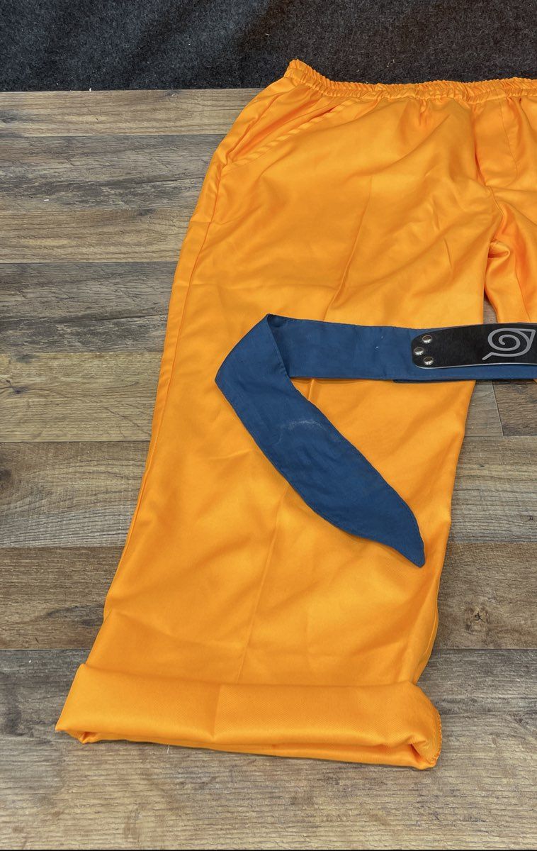 Naruto Unisex Uzumaki Cosplay Costume Orange Black Anime Manga Jacket Pants Set