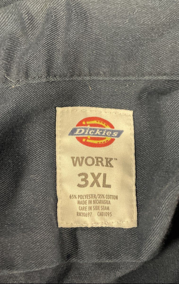 Dickies Men's Short Sleeve Work Shirt Navy Blue Dual Pocket Lot of 2 Size 3XL
