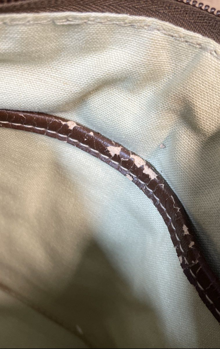 Fossil Multicolor Striped Canvas Crossbody Bag Brown Trim Medium