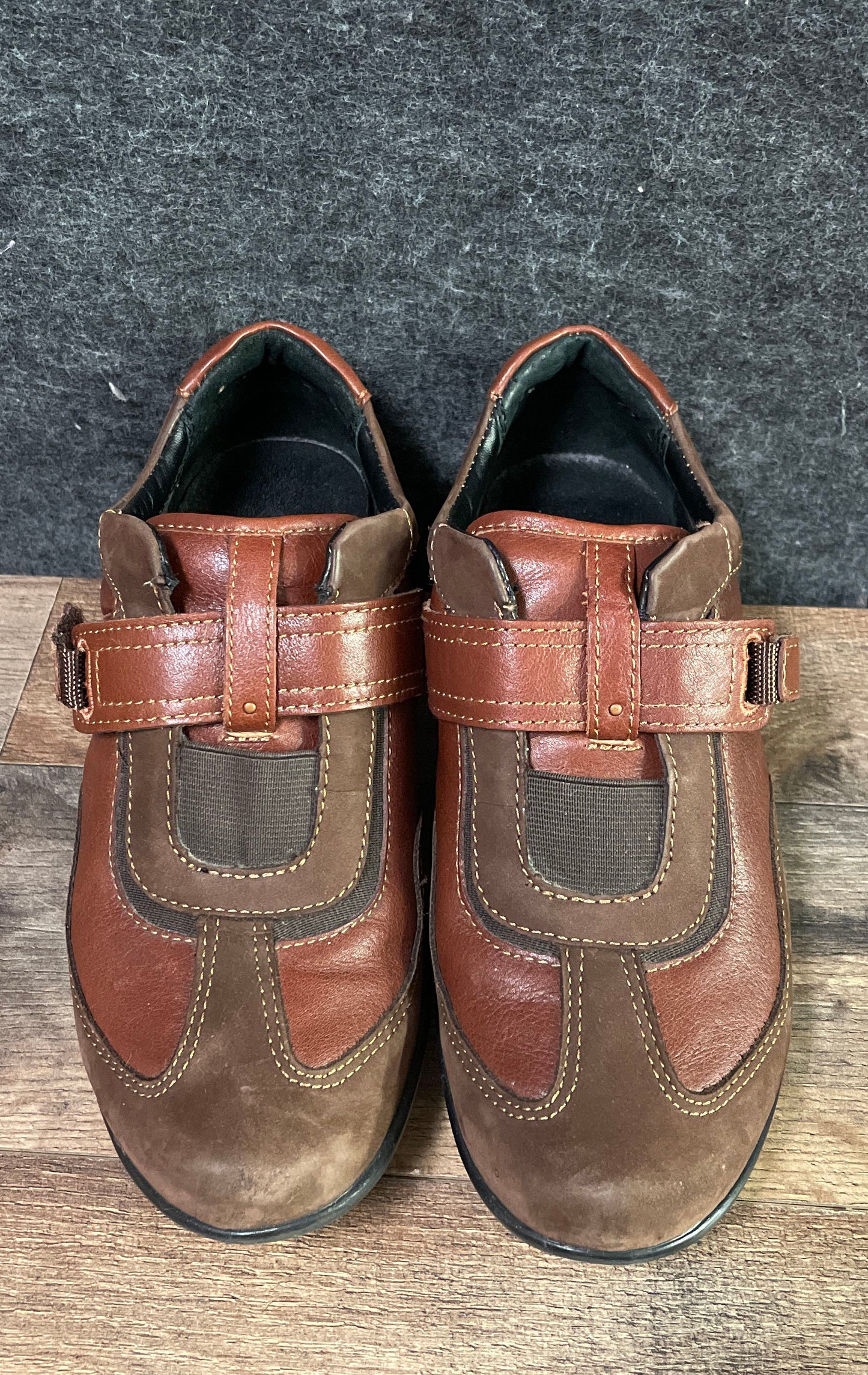 Aetrex Essence EF82W Brown Leather Comfort Walking Shoes Women's Size 7.5D