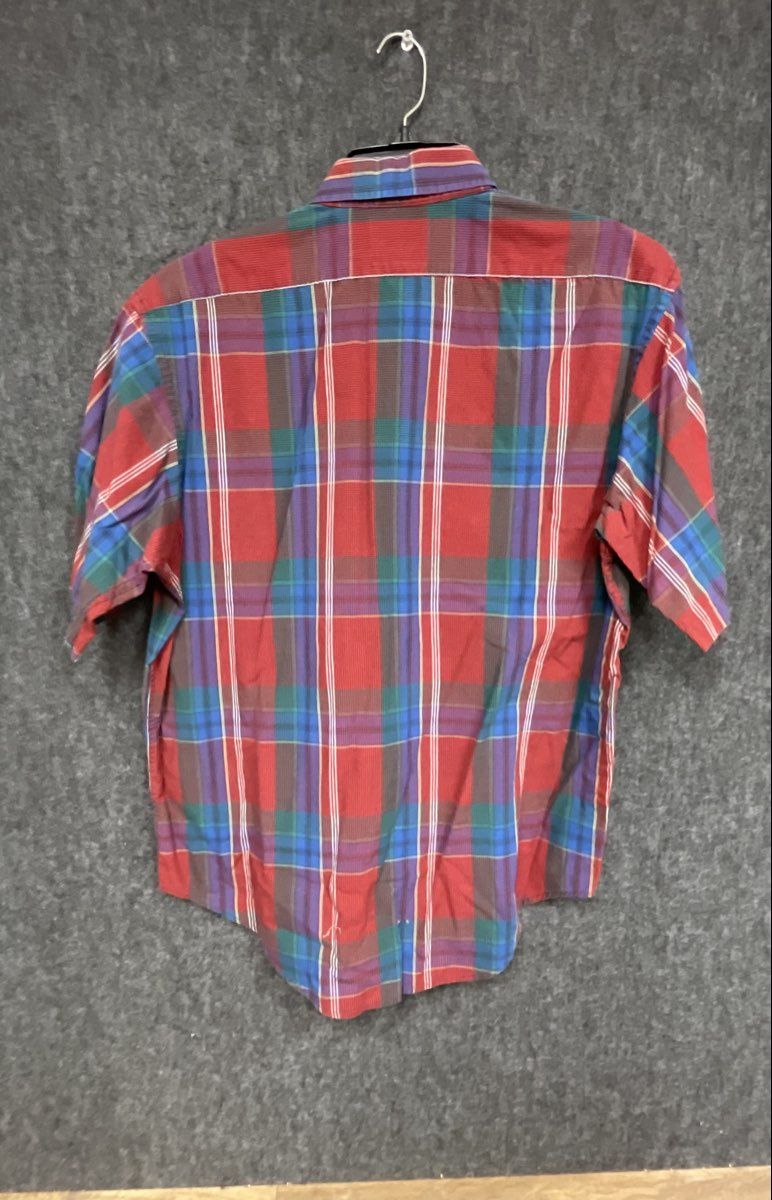 Vintage 90s Pendleton Men's Red Plaid Short Sleeve Button Down Shirt Sz L