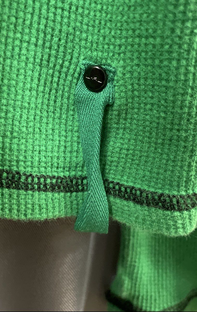 Lauren Active Ralph Lauren Women's Green Waffle Knit 1/4 Zip Top Size L