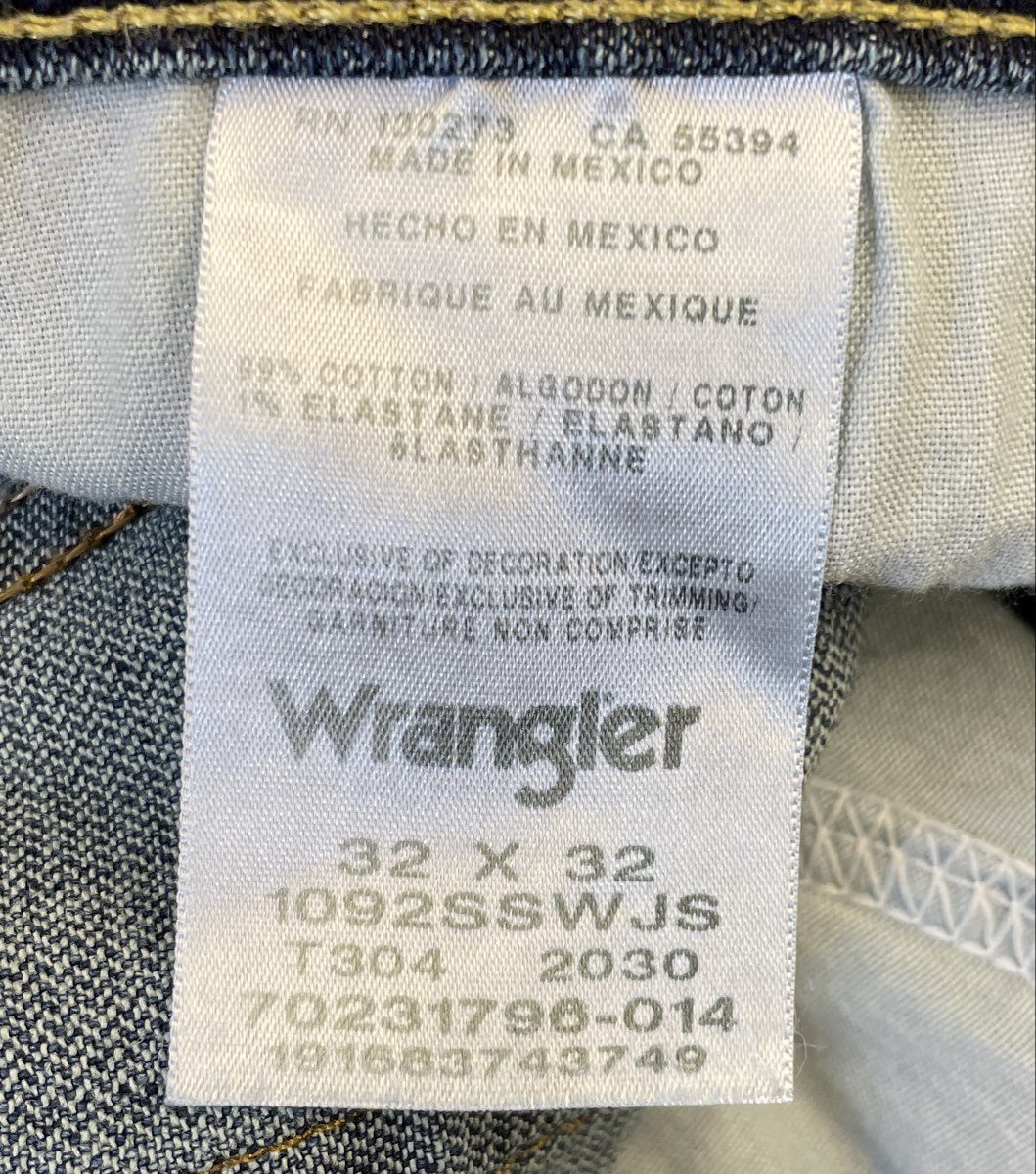 Wrangler Men's Blue Denim Jeans Lot of 2 Slim Straight & Straight Fit Size 32x32