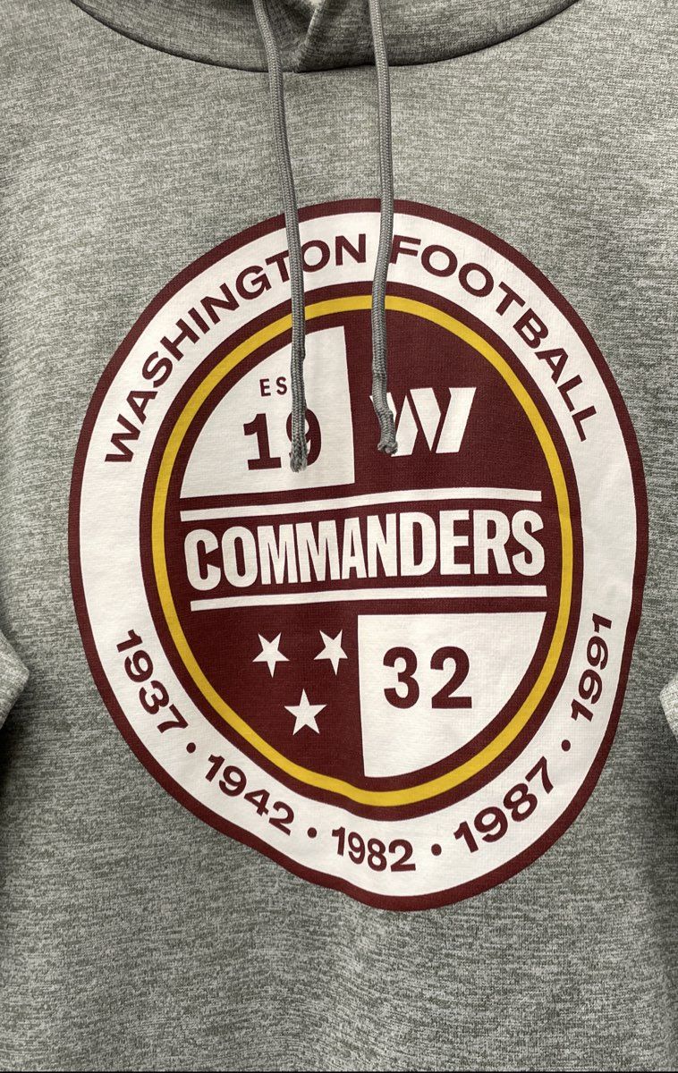Nike Men's Washington Commanders NFL Pullover Hoodie Gray Dri-FIT Graphic Sz L