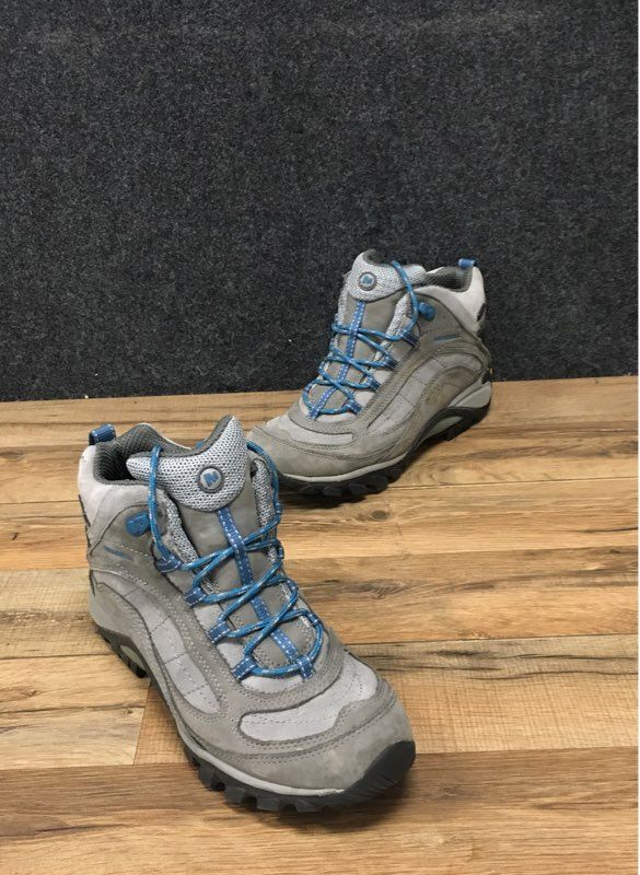 Merrell Moab Mid Castle Rock Blue Women's Hiking Boots Size 9.5
