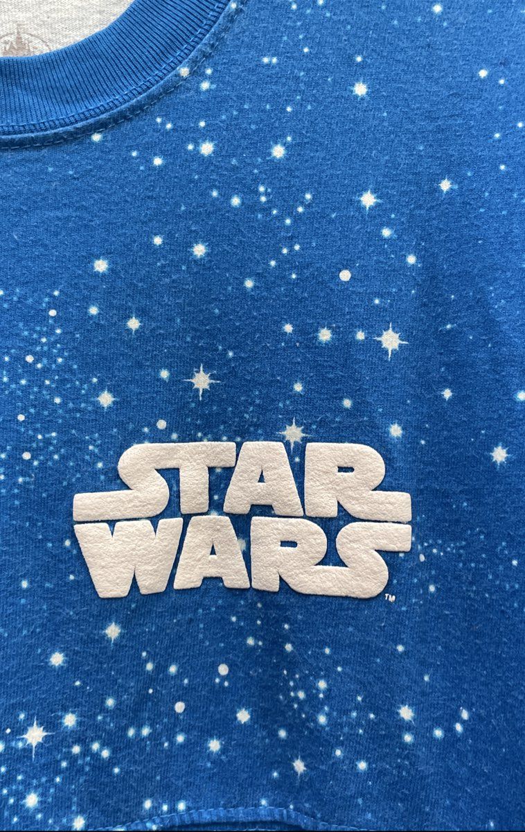 Spirit Jersey Women's Disney Star Wars Endor Ewok Blue Galaxy Shirt Sz XS