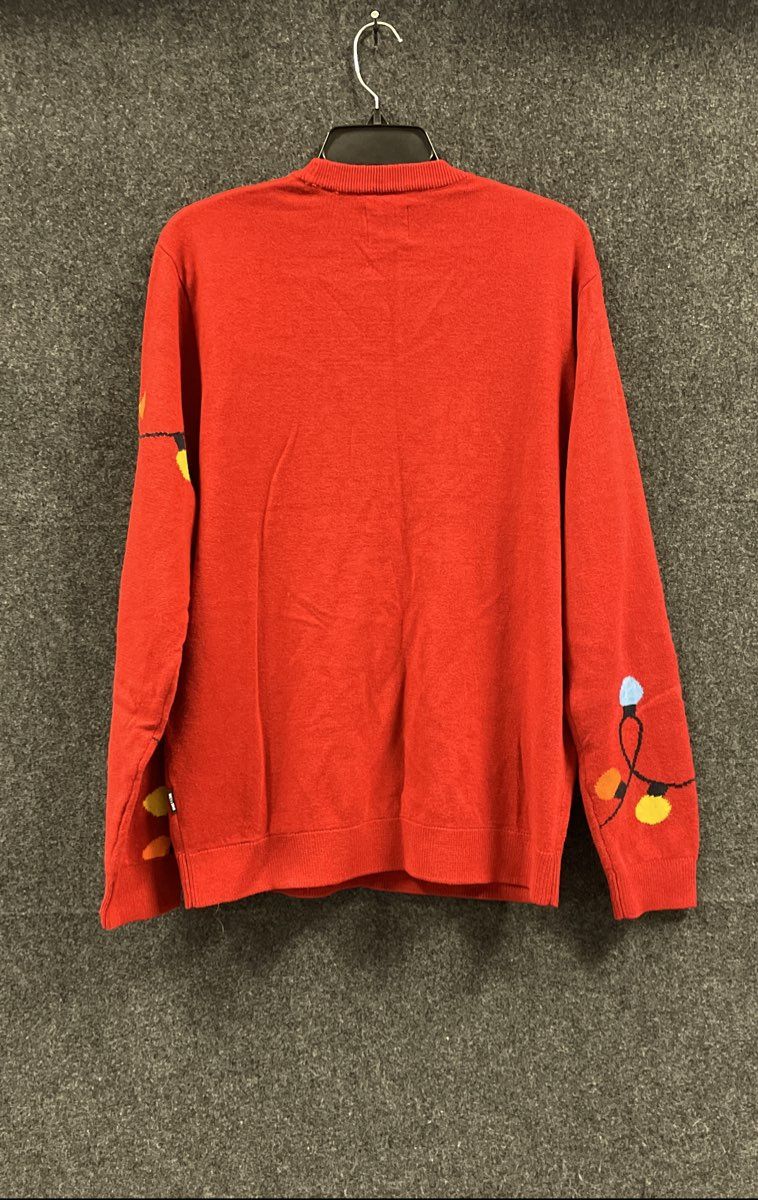 Only & Sons Men's Red Let's Get Lit Christmas Ugly Sweater Pullover XL