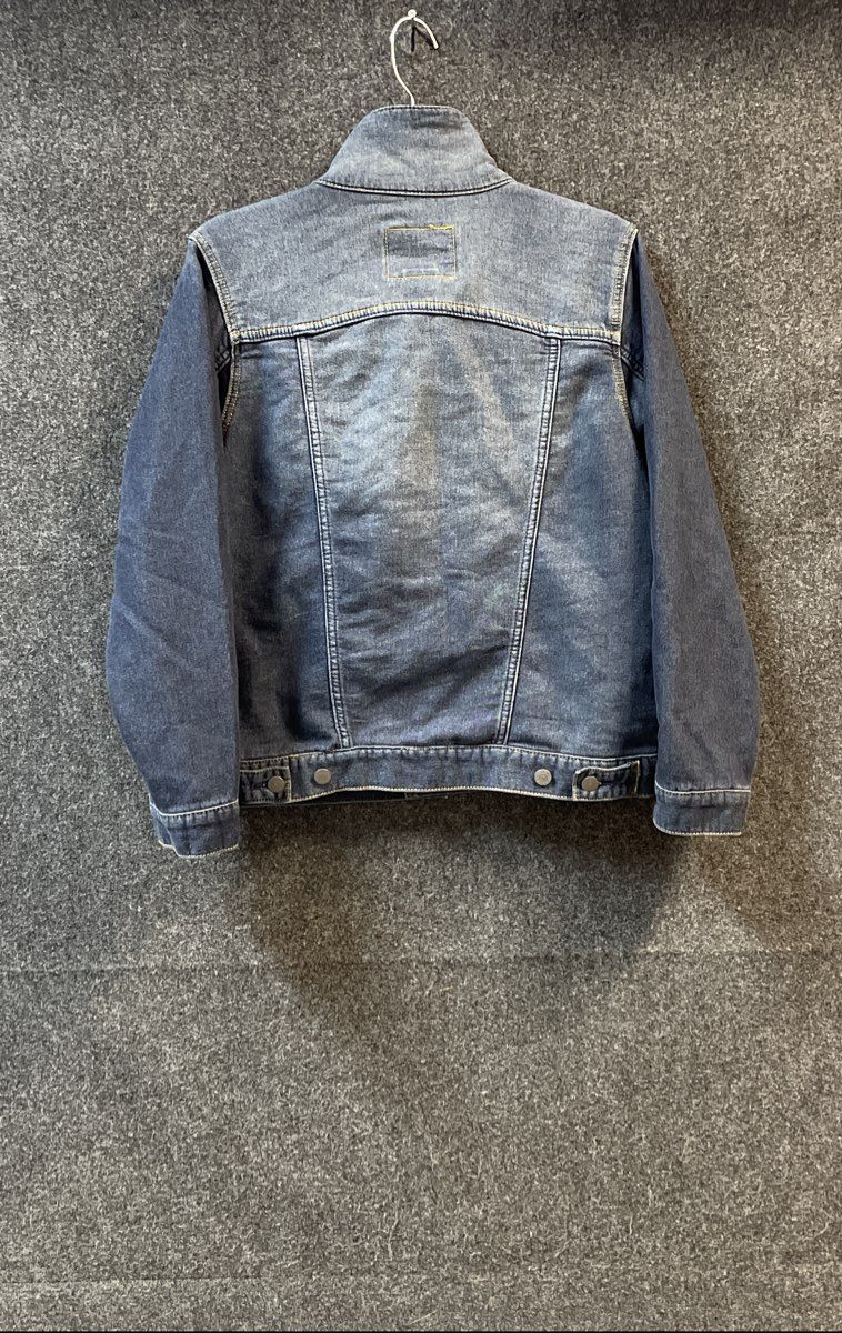Levi's Boys Blue Distressed Denim Trucker Jacket Size L Large 12-13 Yrs