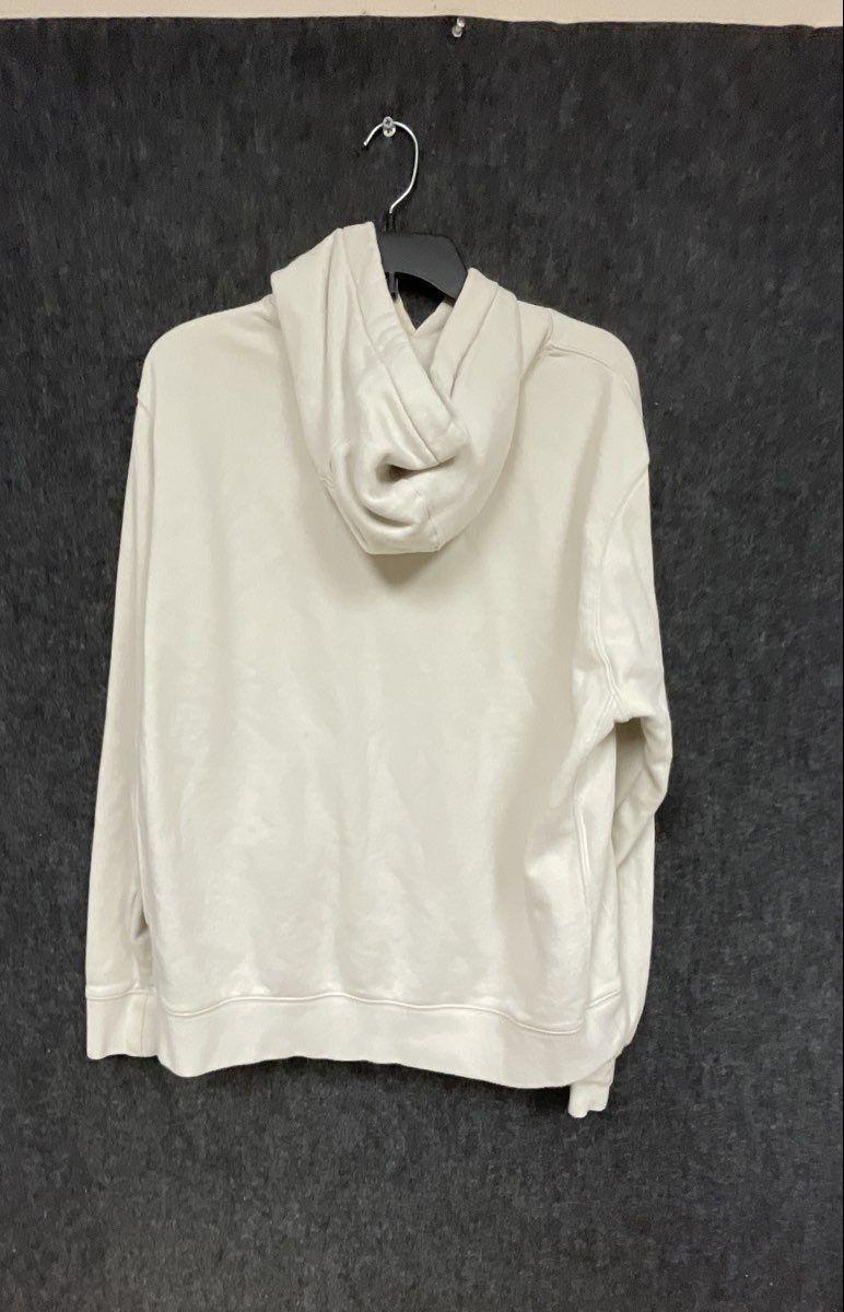 Nike Men's Club Fleece Pullover Hoodie Sweatshirt Cream Off-White Logo Sz L