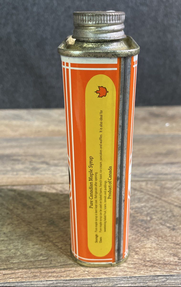 Vintage Jakeman's Maple Syrup Tin Canadian 250mL English French Collectible