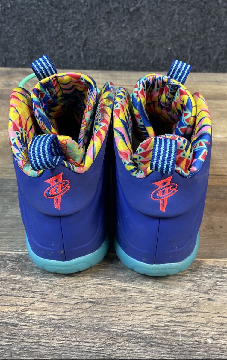 Nike Little Posite One Kaleidoscope Deep Royal Blue GS Size 6.5Y