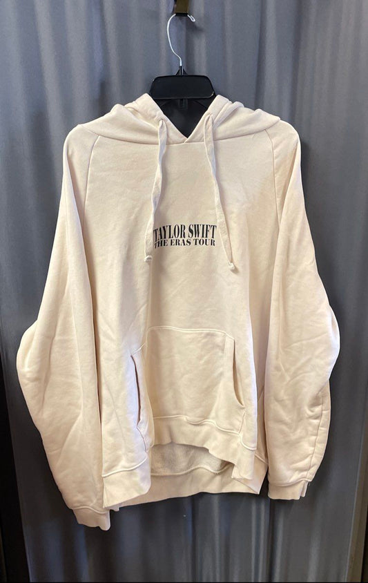 Taylor Swift The Eras Tour Cream Pullover Hoodie Graphic Official Merch Sz L