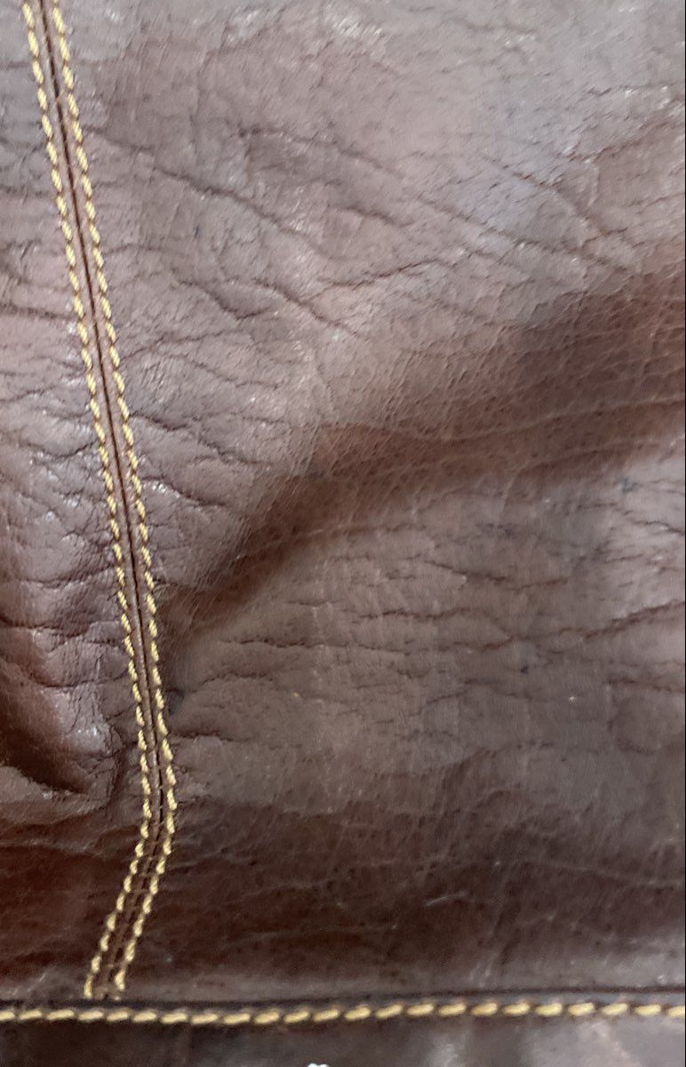 Jack Georges Dark Brown Textured Leather Crossbody Messenger Shoulder Bag