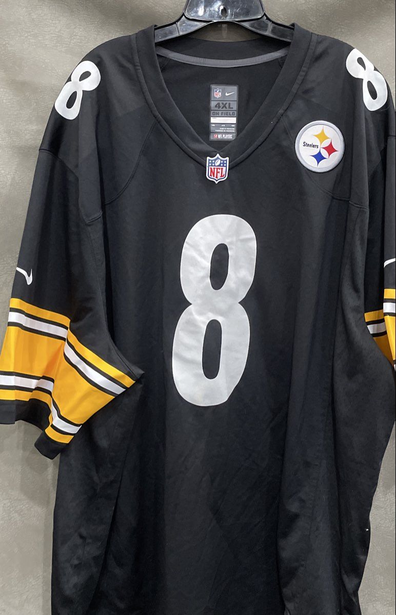 Nike Men's Pittsburgh Steelers Kenny Pickett #8 Jersey Black On Field Sz 4XL
