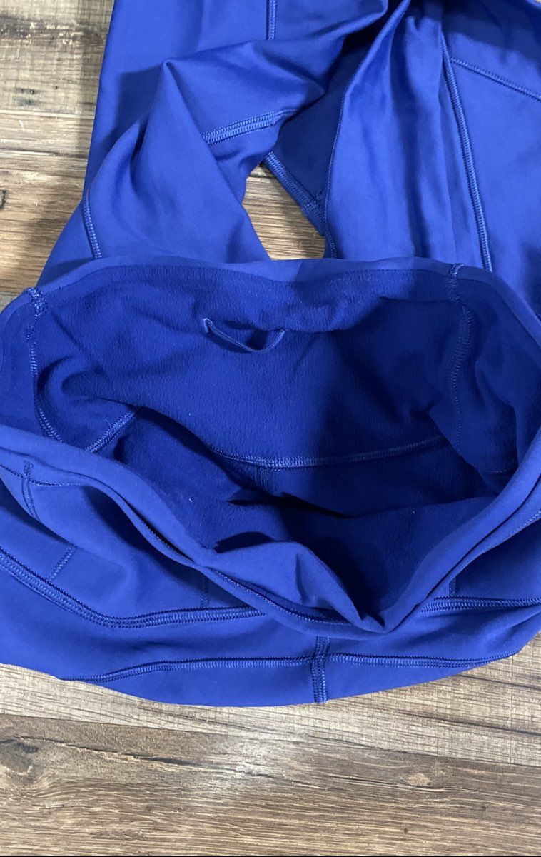 Lululemon Women's Blue Fast and Free High Rise Leggings with Side Pockets
