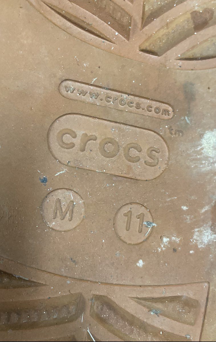 Crocs Dylan Clog Brown Leather-Look Foam Mules Men's Size 11