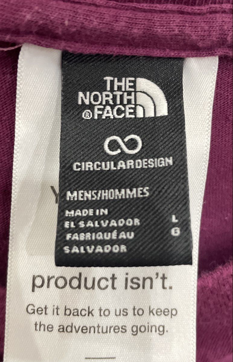 The North Face Men's Purple Circular Design Long Sleeve Logo T-Shirt Size L