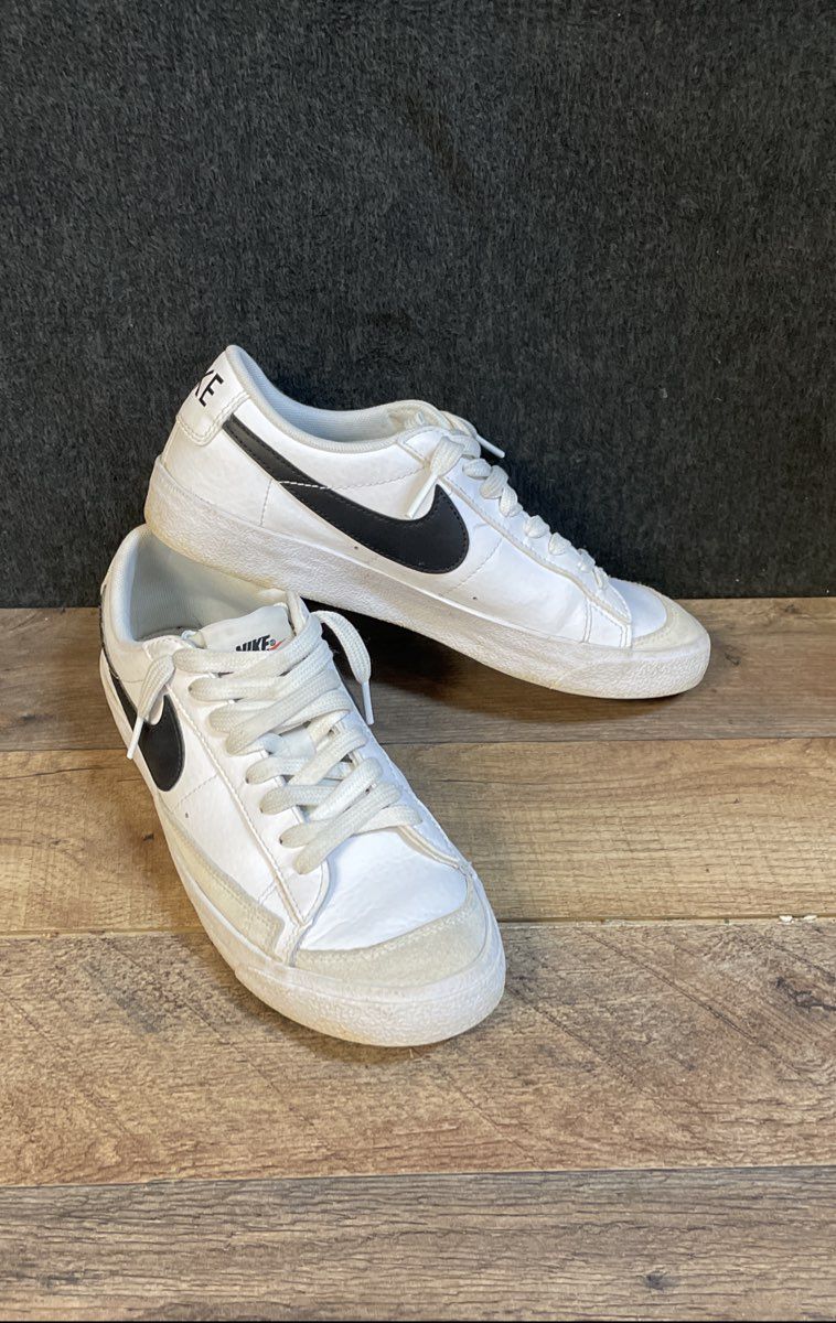 Nike Blazer Low 77 White Black Sail GS Youth Sneakers Size 6.5Y