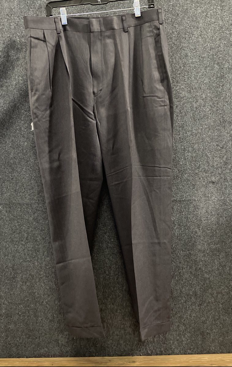 Jos. A. Bank Men's Traveler Wool Pleated Cuffed Pants Black Sz 36x30 NWT