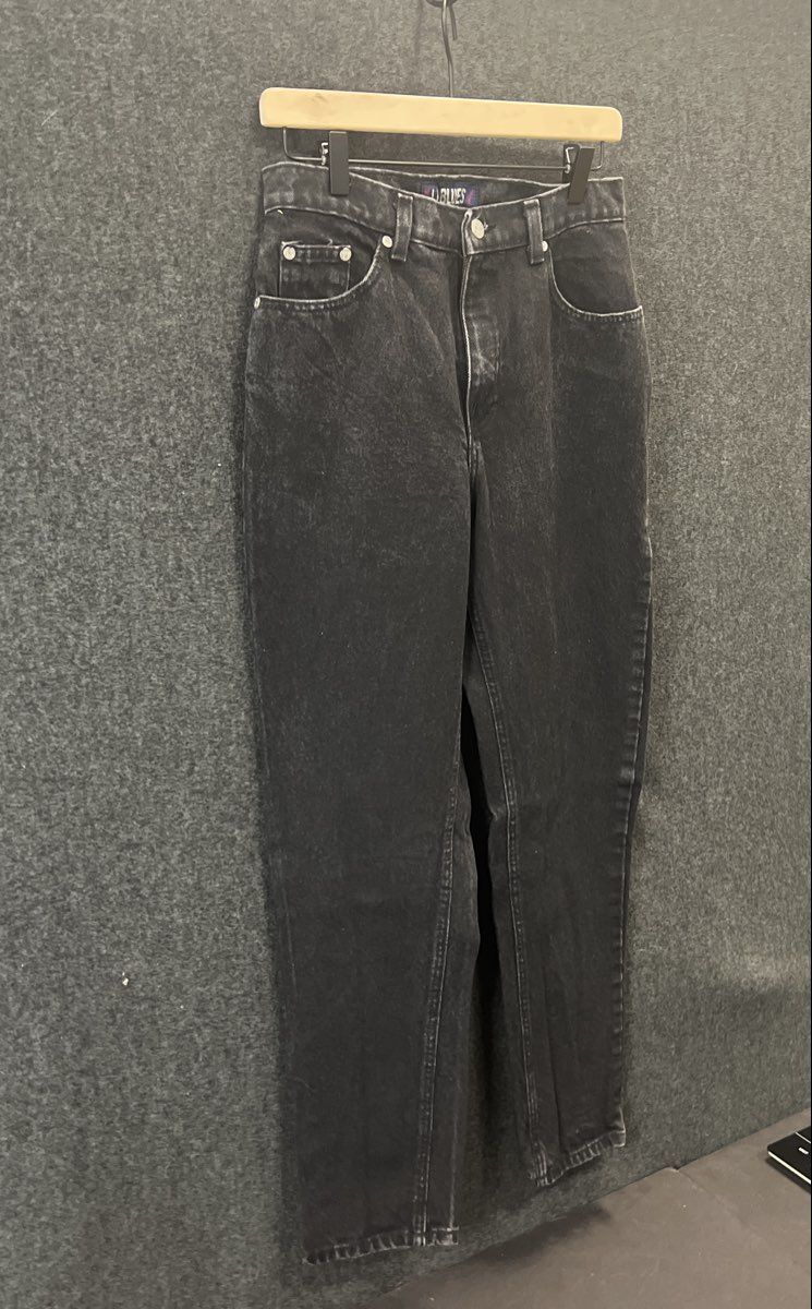 Vintage 90s L.A. Blues Women's High Rise Tapered Black Acid Wash Jeans Sz 10