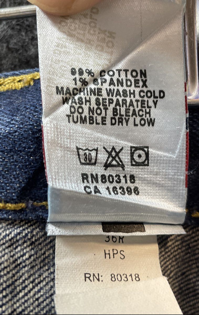 Lucky Brand Men's Slim Bootleg Blue Indigo Stretch Dungarees Jeans Sz 36 Reg