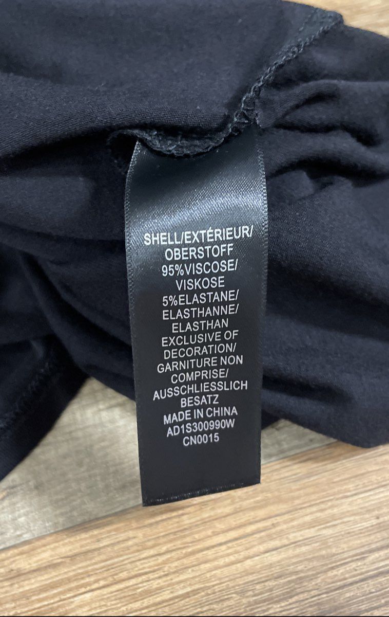 Adrianna Papell Women's Black Embroidered Square Neck Flutter Sleeve Top 2X NWT