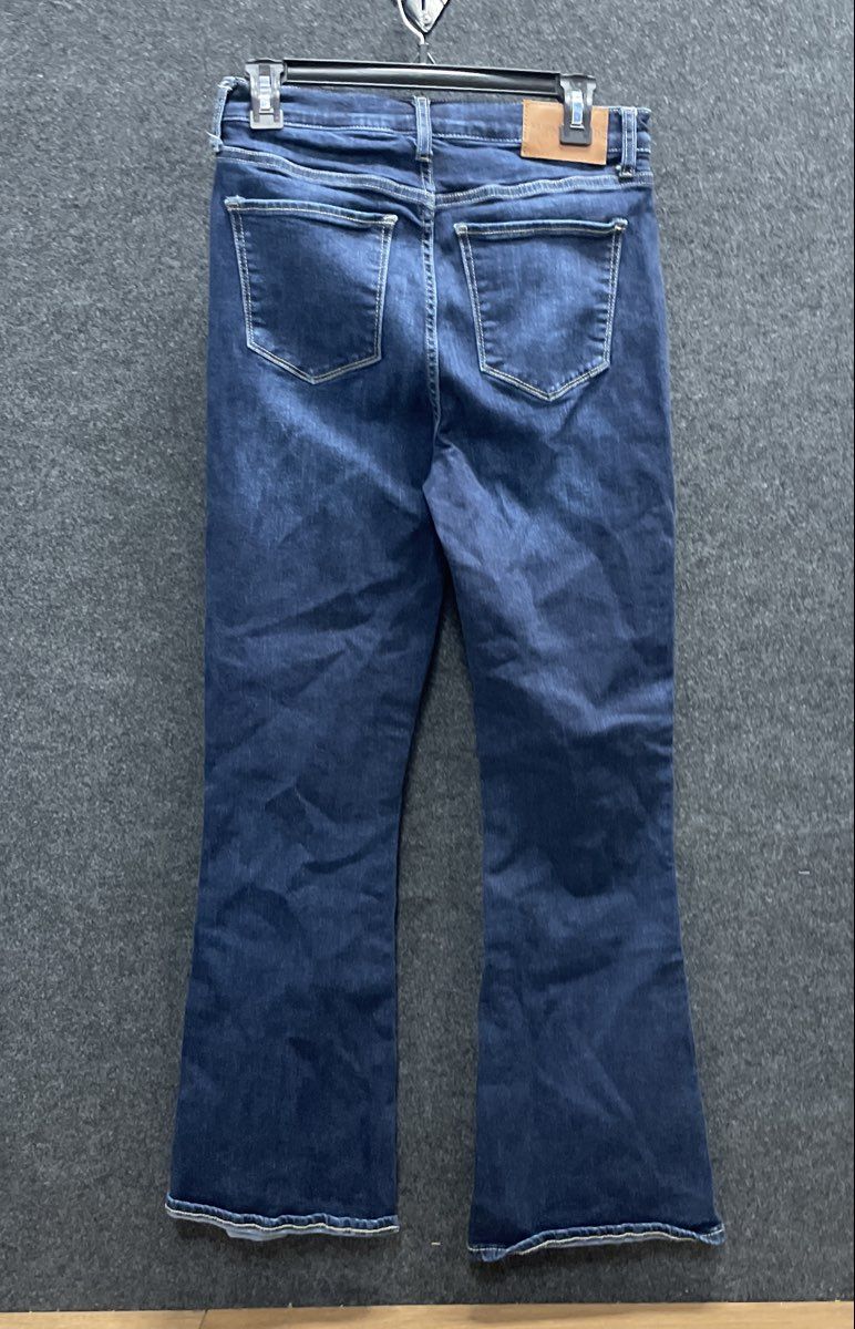 Lucky Brand Women's High Rise Flare Jeans Dark Wash Stretch Raw Hem Sz 8/29