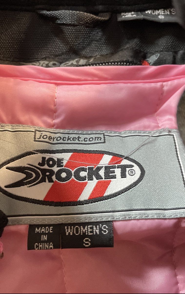 Joe Rocket Women's Motorcycle Jacket Black Pink Trim Adjustable Straps Sz S