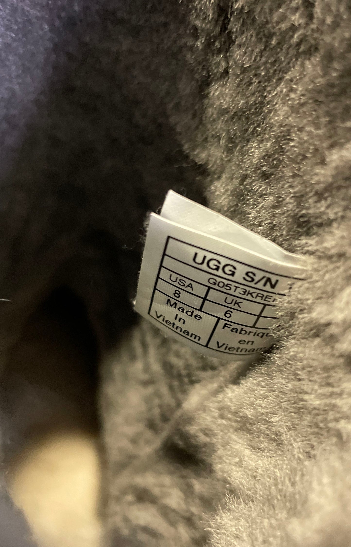 Ugg Bailey Bow II Grey Suede Sheepskin Winter Boots Women's Size 8