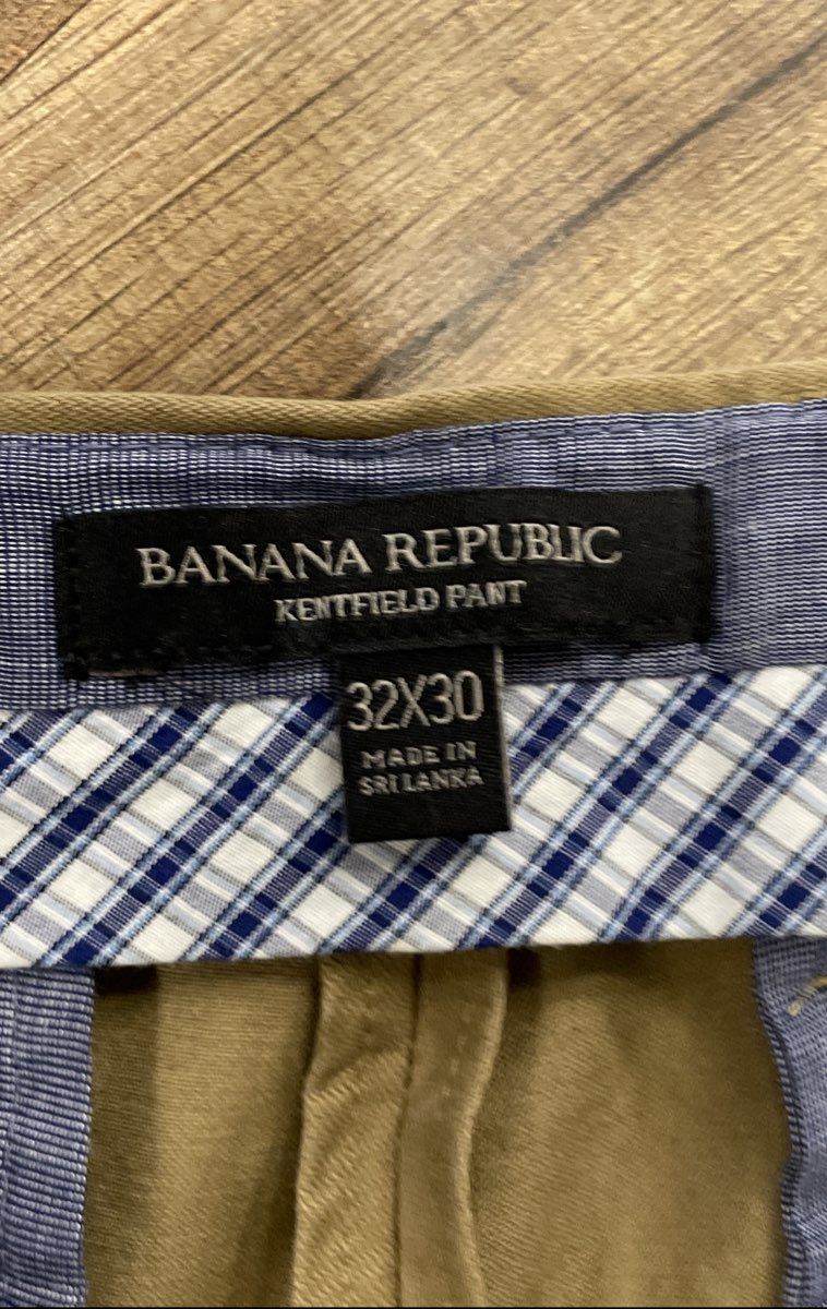 Banana Republic Men's Kentfield Pant Khaki 100% Cotton Chino Trousers Sz 32x30