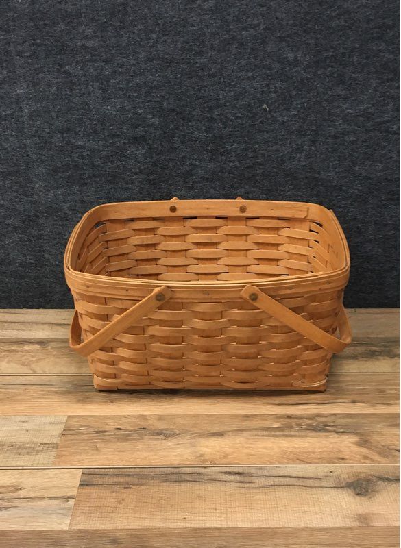 Lot of 3 Assorted Longaberger Wooden Baskets