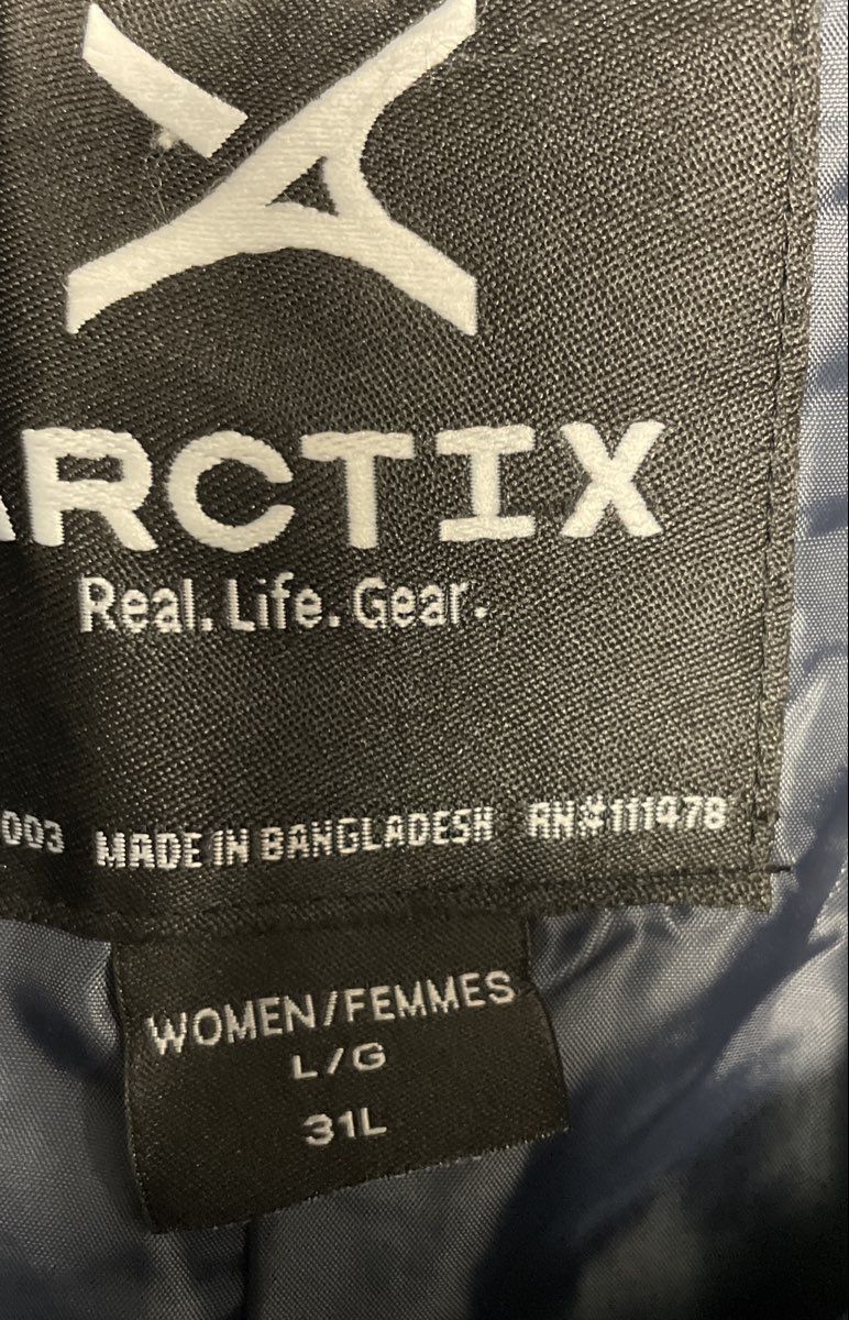 Arctix Women's Black Insulated Snow Pants Style 1800 Sz L 31L