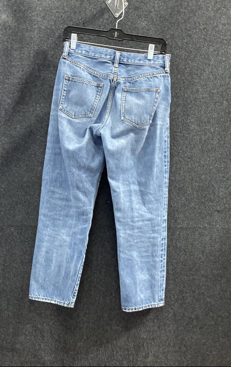Tory Burch Women's Blue Light Wash Straight Leg Cotton Denim Jeans Sz 26