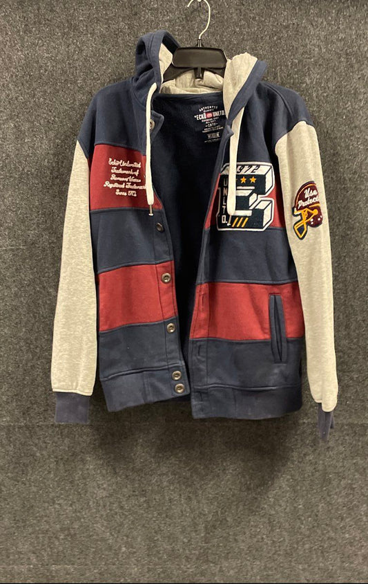 Ecko Unlimited Button Down Hoodie Men's Size Medium
