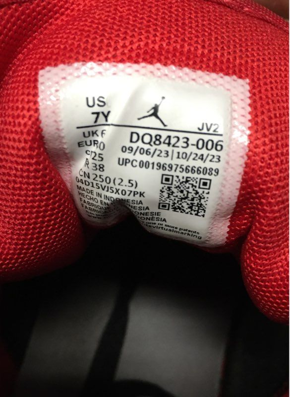 Nike Air Jordan 1 Mid GS Grey Black Red Youth Sneakers Size 7Y