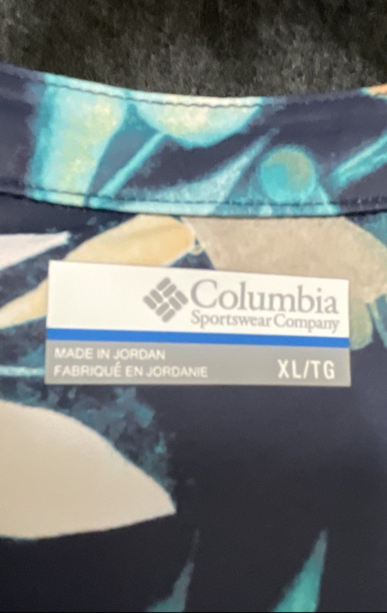 Columbia Women's Sleeveless Dress Blue Floral Tropical Print Sz XL NWT