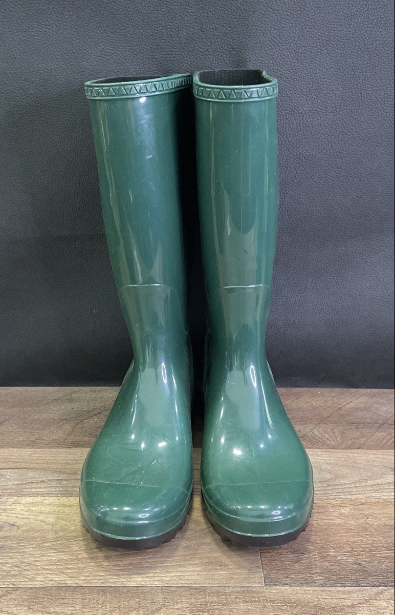 UGG Shaye Pine Green Tall Waterproof Rubber Rain Boots Women's Size 9