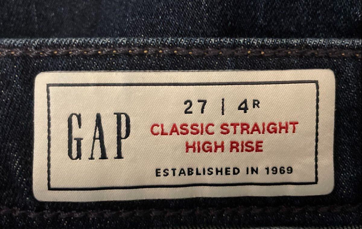 Gap Women's Classic Straight High Rise Jeans Dark Indigo Blue Sz 27 4R
