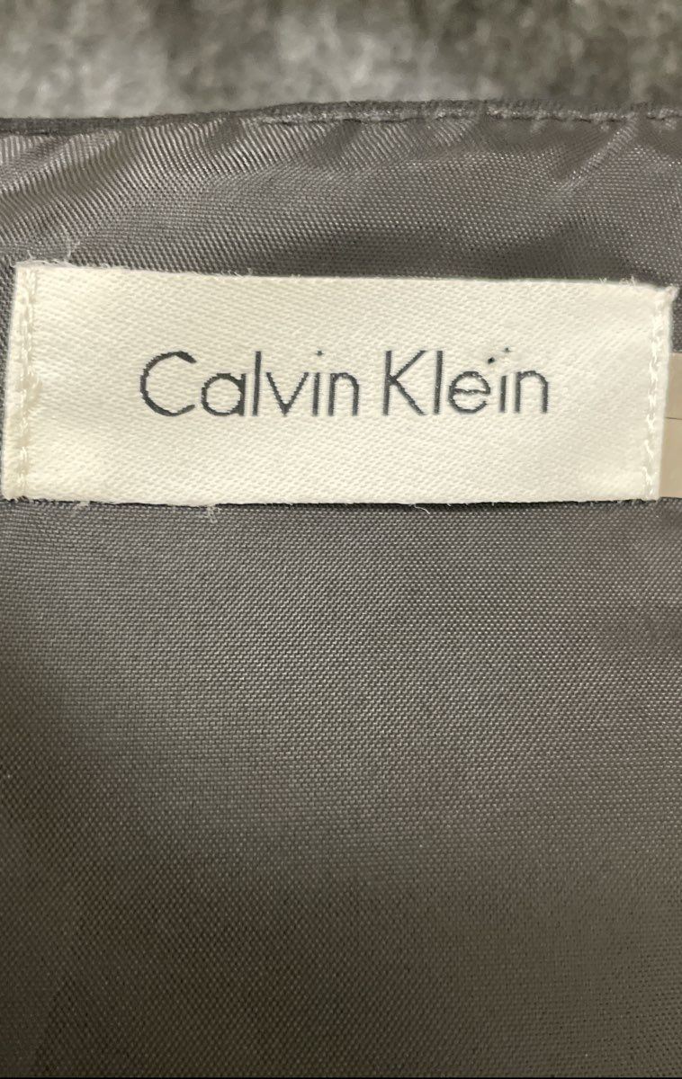 Calvin Klein Women's Black Pleated Square Neck Cap Sleeve Sheath Dress Sz 6 NWT