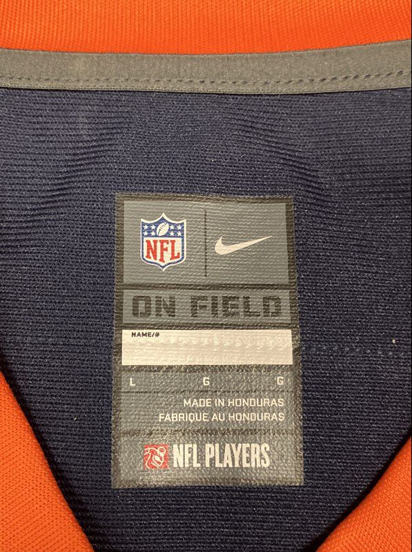 Nike Men's Denver Broncos Wes Welker 83 NFL Jersey Navy Orange Sz L